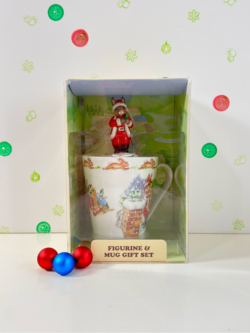 Royal Doulton Holiday Bunny Mug and Figurine